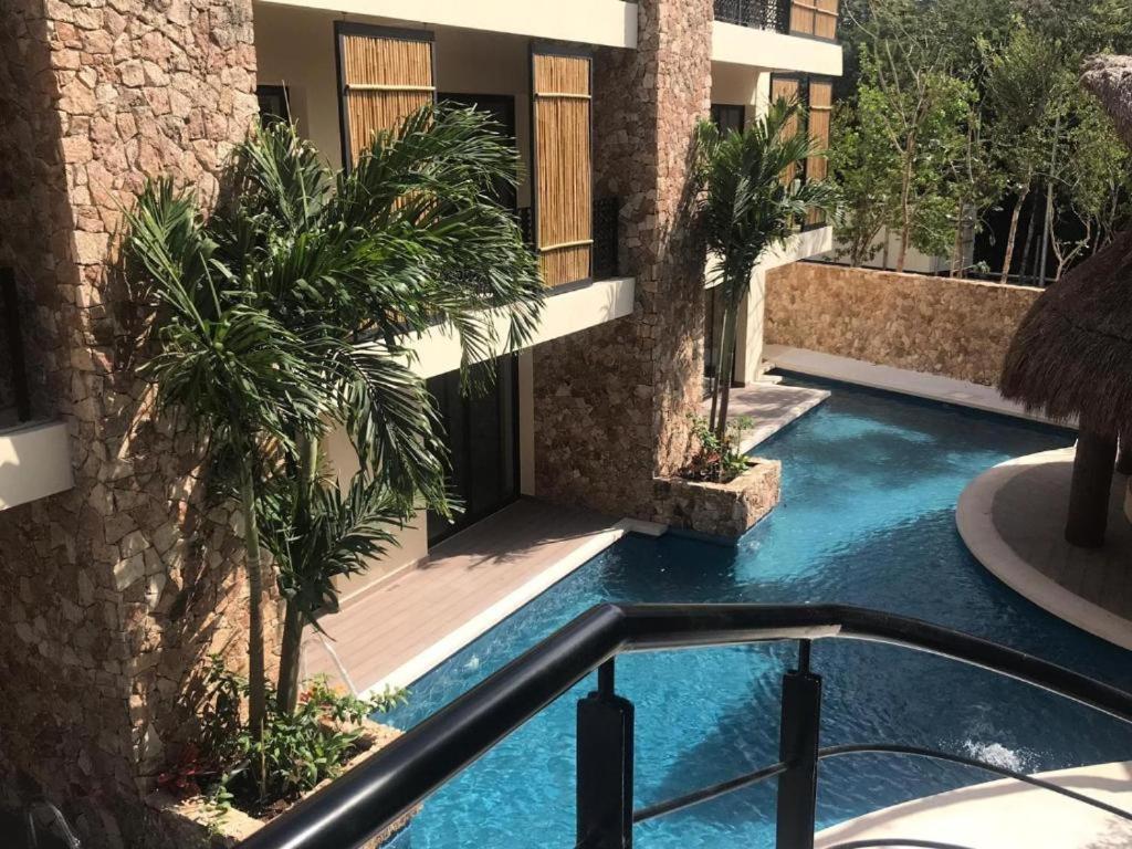 Luxury Aldea Zama 2Bed - 2Bat Apartment Private Terrace & Swim Up 툴룸 외부 사진