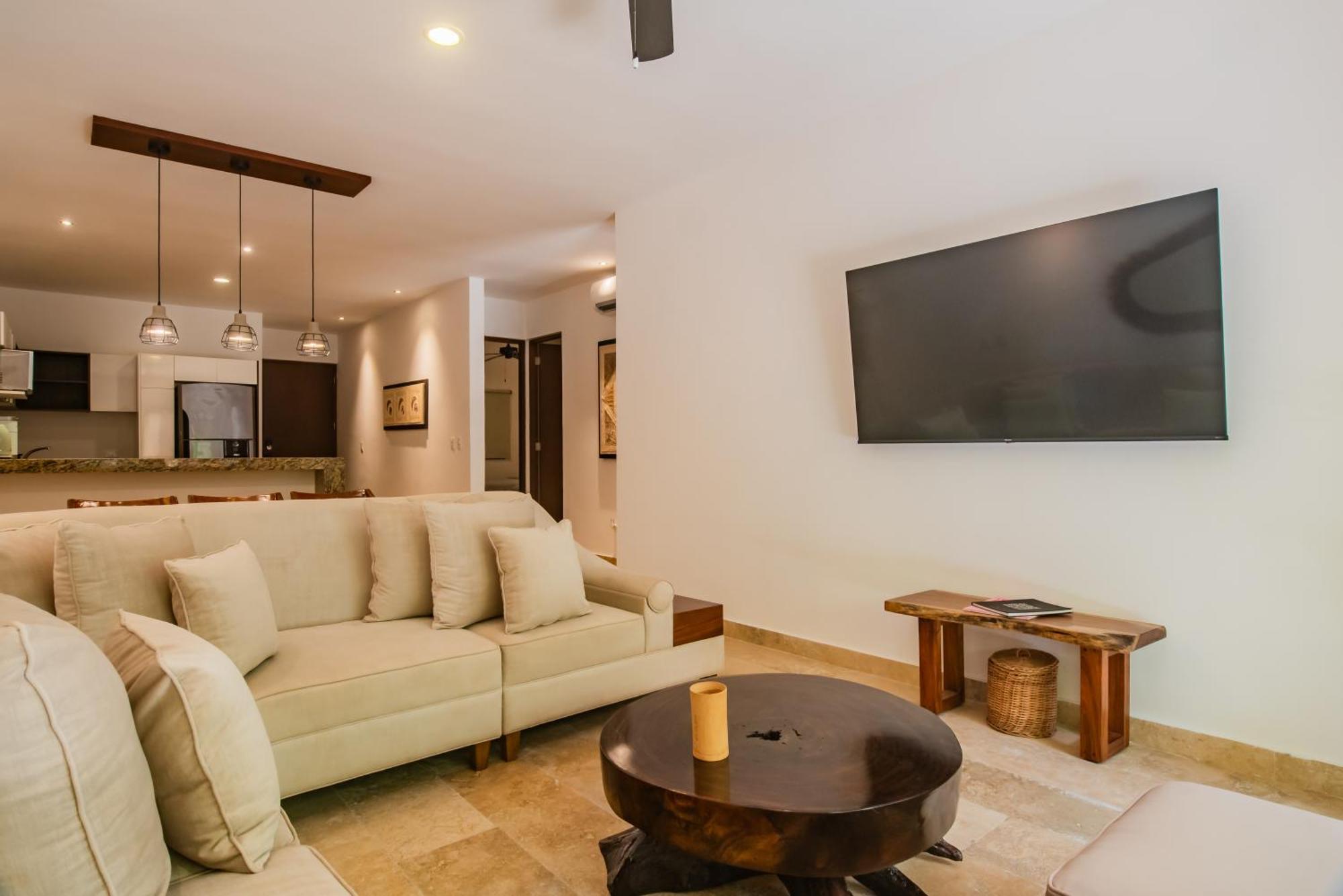 Luxury Aldea Zama 2Bed - 2Bat Apartment Private Terrace & Swim Up 툴룸 외부 사진